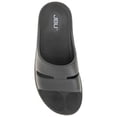 thumbnail image 3 of JBU Womens Gray Comfort Cut Out Dover Round Toe Wedge Slip On Slide Sandals Shoes 7, 3 of 4
