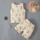 thumbnail image 4 of Conjunto De Dos Piezas Para Bebés, Niños Y Niñas, Sin Mangas, Con Estampado De Cactus Arcoíris, Pantalones Cortos, Camiseta Sin Mangas Odeerbi LM103-9865, 4 of 7