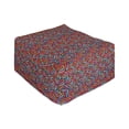 thumbnail image 1 of Abstract Rectangle Pouf, Repetitive Colorful Round Triangles Geometrical Retro Pattern, Under Desk Foot Stool for Living Room Office Ottoman with Cover, 25", Vermilion Petrol Blue, by Ambesonne, 1 of 4