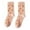 Pink-5, variant on WREESH Women's Christmas Slipper Thick Warm Wool Socks, Mid-Tube Floor Sleep Christmas Socks Crew Socks White