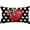 Red-polka Dot, variant on Valentine''s Day Heart Polkadot Throw Pillow Cover, 12 x 20 Inch Love Black Cushion Case Decoration for Sofa Couch