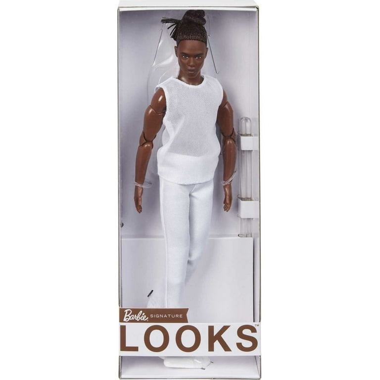 Barbie Signature Looks Ken Doll, Posable Blonde with Unique