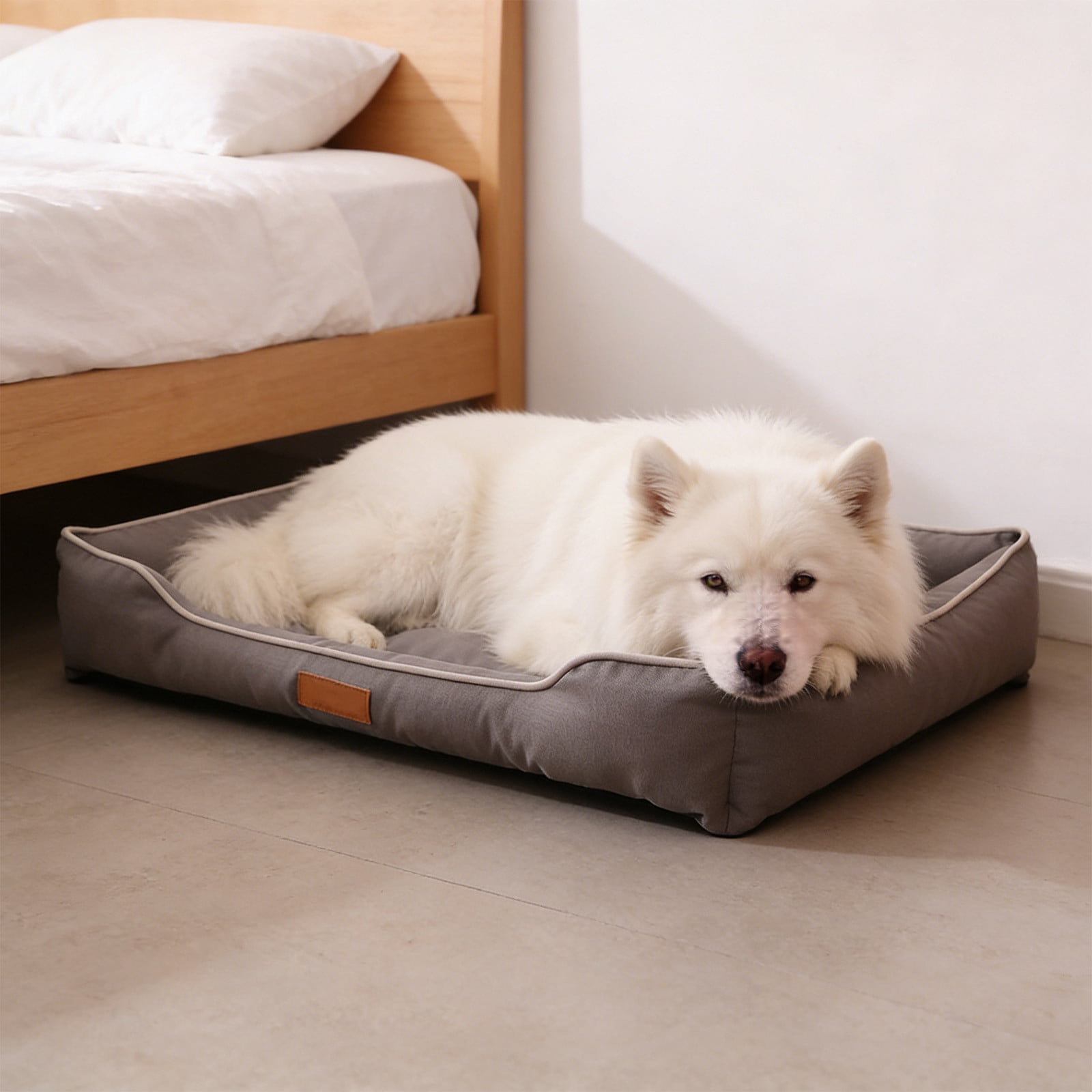 Orthopedic Pet Sofa Bed Cushion Soft Cotton Filled Dog Cat Bed Removable Washable Pet Sleeping Mat Anti Anxiety Supportive Thick Plush Comfort Cushion for Small Medium Dogs Cats