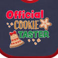 thumbnail image 4 of Inktastic Christmas Official Cookie Taster with Bell and Star Cookie Boys or Girls Baby Bib, 4 of 4