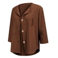thumbnail image 5 of Summer Tops for Women Gsakboxl Women Cotton Linen Half Sleeve Cardigan Plus Size Loose Fit Casual Shirt With Chest Pocket Soft Breathable Spring Summer Daily Outerwear Blouses for Women Dressy Casual, 5 of 7