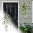 thumbnail image 1 of Home Decoration Artificial Hanging Flowers For Outdoor Spring Decoration 4PCS Silk With Leaves Look Real Faux Flowers For Outside Porch Patio Window Box Yard Home Decor, 1 of 9