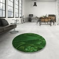thumbnail image 3 of Ahgly Company Indoor Round Patterned Green Area Rugs, 5' Round, 3 of 6