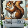 thumbnail image 4 of Orinice Tapestry for Living Room Vintage Tapestries Wall Hanging Decor for Room Nut-Eating Squirrel Tapestry Aesthetic Wall Hanging for Home Decor Bedroom 50x40inch, 4 of 6