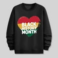 thumbnail image 5 of QUNYINEY Long Sleeve Sweatshirt for Men Casual Black Black History Month Crew Neck Tops Pullover Loose Drop Shoulder Sweatshirts, 5 of 6