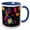 Blue/White, variant on 3drose, Colorful 90s Pop Art Geometric Abstract Pattern, 15oz Mug