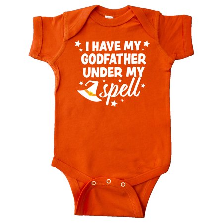 

Inktastic I Have My Godfather Under My Spell with Cute Witch Hate Gift Baby Boy or Baby Girl Bodysuit