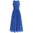 thumbnail image 1 of Vestido Dowerme de verano para mujer, casual, sin mangas, corte en A, maxi azul, 1 of 9