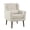 Beige, variant on AISWORD Modern Accent Chair, Upholstered Armchair with Pillow, Fabric Single Sofa Chair with Lounge Seat and Wood Legs Accent Chair for Living Room Bedroom Small Spaces, Dark Purple