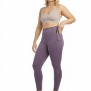 Danskin Womens High Rise Contour Bonded Ankle Leggings Vintage Violet M