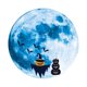 thumbnail image 1 of Inteprter Pegatina de pared decoración de Halloween Luna ventana calcomanía luminosa 3D papel tapiz autoadhesivo para decoración de fiesta en casa Kits de decoración para fiestas espantapájaros Inteprter HA007412-01, 1 of 6