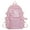 Pink, variant on Japanese College Student Large Capacity Nylon Backpack Pin Display Itabag School Bag with Clear Pocket for Unisex