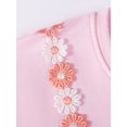 thumbnail image 5 of Bellafa 2-7T Girl's Summer Dress 100% Cotton Ruffle Sleeve A-Line Casual Sundress Toddler Kids Appliuqe Shirt Dresses, 5 of 7