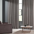 thumbnail image 5 of Derby Brown Monochromatic Faux Linen Room Darkening Curtain Pair (2 Panels), Derby Brown, 50W X 120L, 5 of 9