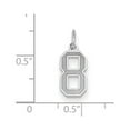 thumbnail image 2 of 14k White Gold Small Satin Number 8 Charm, 2 of 3