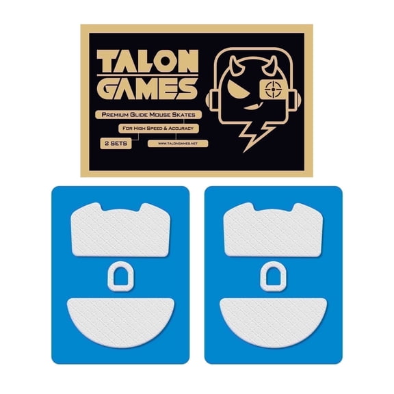 Talongames 3D Series Mouse Feet Mouse Skates for Viper V3 Pro Wireless, White, New, 2-Pack
