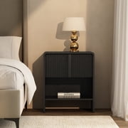 Novara Contemporary 22 Nightstand in Black (1-Drawer)