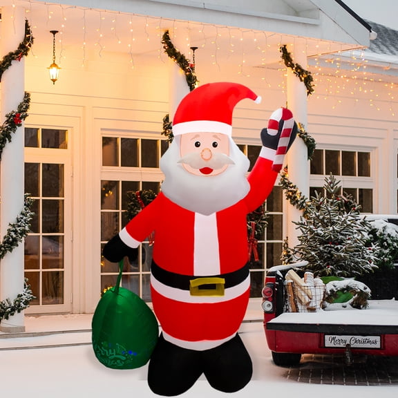 Inflable Navideño Santa Claus Jumbo 4.20 Metros Con Luz Led