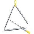 thumbnail image 1 of Hand Percussion Triangle 6 Inch Musical Steel With Striker Instrument Exquisite Sound, 1 of 7