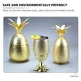 thumbnail image 2 of Soimiss Pineapple Shaped Cocktail Cup Golden Stainless Steel for Fun Parties, 2 of 12