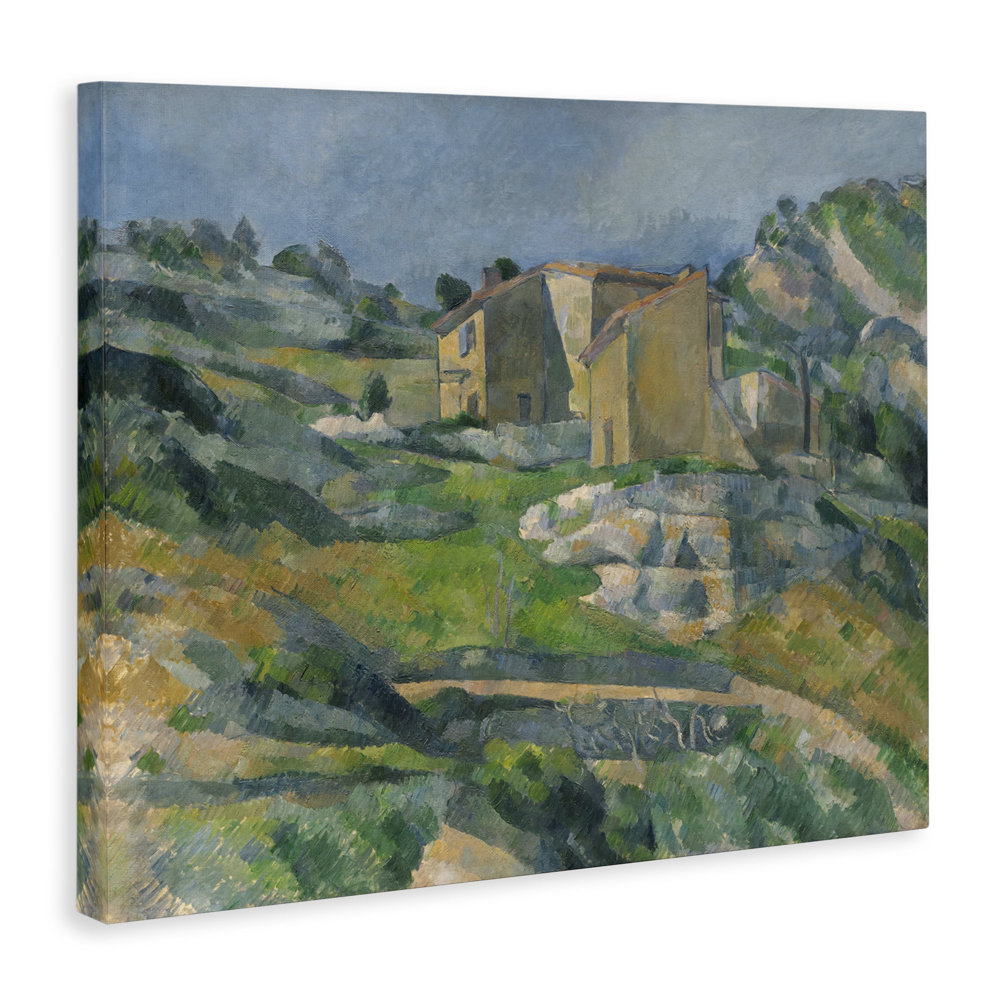 Stupell Industries Classic Cezanne Houses in Provence Landscape & Nature Painting Wrapped Canvas Art Print Wall Art, 30 x 24