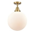thumbnail image 3 of Innovations Lighting  Caden Beacon - 1 Light 12" Flush Mount Brushed Brass/Matte White, 3 of 4