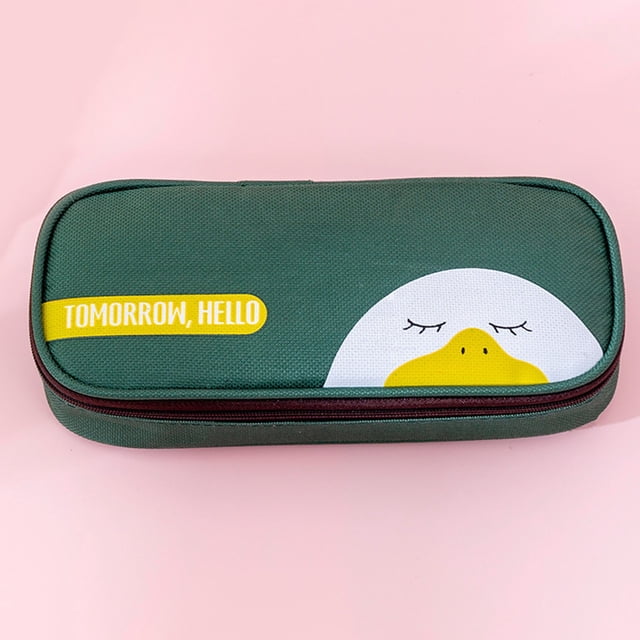 Estuche de Papelería para Estudiantes Del Campus, de Gran Capacidad, Elegante y con Múltiples Capas.