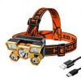thumbnail image 1 of 5xLED 1200mAh Faro portátil USB Recargable Faro de pesca al aire libre, 1 of 6