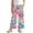 Pink Yellow Teal Tie-dye, variant on COEQINE Girls Wide Leg Ruffle Pants High Waisted Palazzo Pants with Pockets Flowy Trousers Comfy Fall Outfits for 5-6 Years Little Girls, Drip Ice Cream Pink