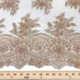 thumbnail image 4 of Vibernum Bridal Lace Sequins Beaded Scallop Fabric for Dresses 52’’ BTY (Blush), 4 of 6