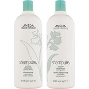 Aveda Shampure Nurturing Shampoo and Conditioner Set with Calming Aroma, 33.8oz Each