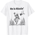 thumbnail image 1 of T-Shirt Rétro Chrétien Religieux de Basketball Drôle "He Is Rizzin" - comme sur l'Image - m, 1 of 2