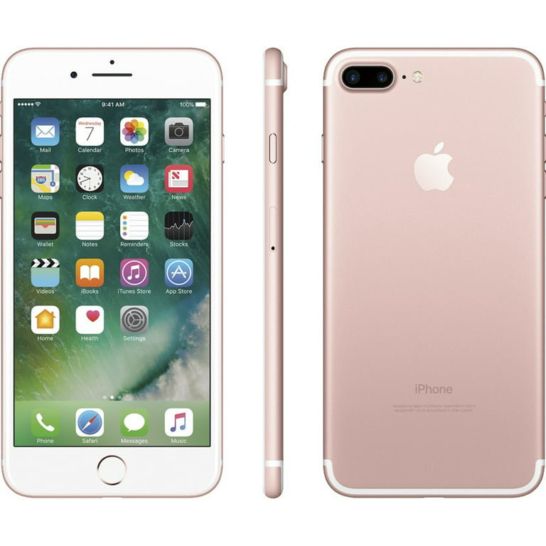Restored Apple iPhone 7 Plus 128GB Rose Gold GSM Unlocked (AT&T + T-Mobile)  Smartphone (Refurbished)