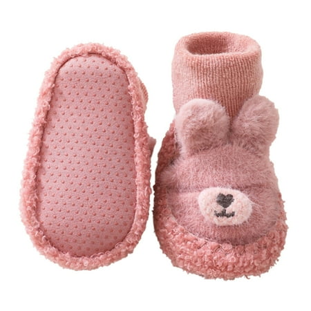

Winter Toddler Shoes Boys Girls Baby Shoes Soft Sole Slip On Shoes Cute Animal Decoration Warm Toddler Baby Shoes
