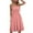 A033-Pink, variant on CALAFEBILA Plus Size Dress for Women Sleeveless V-neck Solid Color Midi Sun Dress Pleated Tank Dress Long Women Dresses