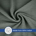 thumbnail image 4 of Linteum Textile 100% Cotton Leno Weave Blanket (Charcoal Grey, Queen) 90x90 Inches, 4 of 8