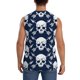 thumbnail image 4 of Balery white arrow Skull Camisetas sin mangas para hombre, absorbe la humedad y protege contra el mal olor.-Medium, 4 of 7