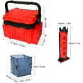 thumbnail image 3 of Fishing Box Travel Fishing Case Box with Bottle Holder and Rod Stands Tubes, 3 of 11