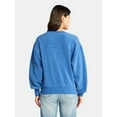 thumbnail image 3 of Time and Tru Women's Reverse Fleece Pullover Sweatshirt, XS-XXXL, 3 of 5