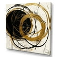thumbnail image 2 of Designart "Black And Gold The Art Of Chaos I" Abstract Painting Wall Art Living Room, 2 of 5