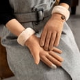 thumbnail image 2 of LSQii Women's Winter Warm Touch Screen Glove Casua Fleece Lined Stocking Stuffers Fur Cuff Fashion Outdoor Outfit Evertdaywear, 2 of 3
