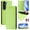 Green, variant on Allytechgroup Flip Wallet Case for Samsung Galaxy S23 FE, Compatible with MagSafe RFID Blocking PU Leather Shell with Credit Card Slot Shockproof Protective Back Cover for Galaxy S23 FE, Purple