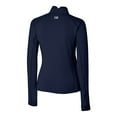 thumbnail image 3 of Women's Cutter & Buck Navy Detroit Tigers Traverse Stretch Quarter-Zip Pullover Top, 3 of 3