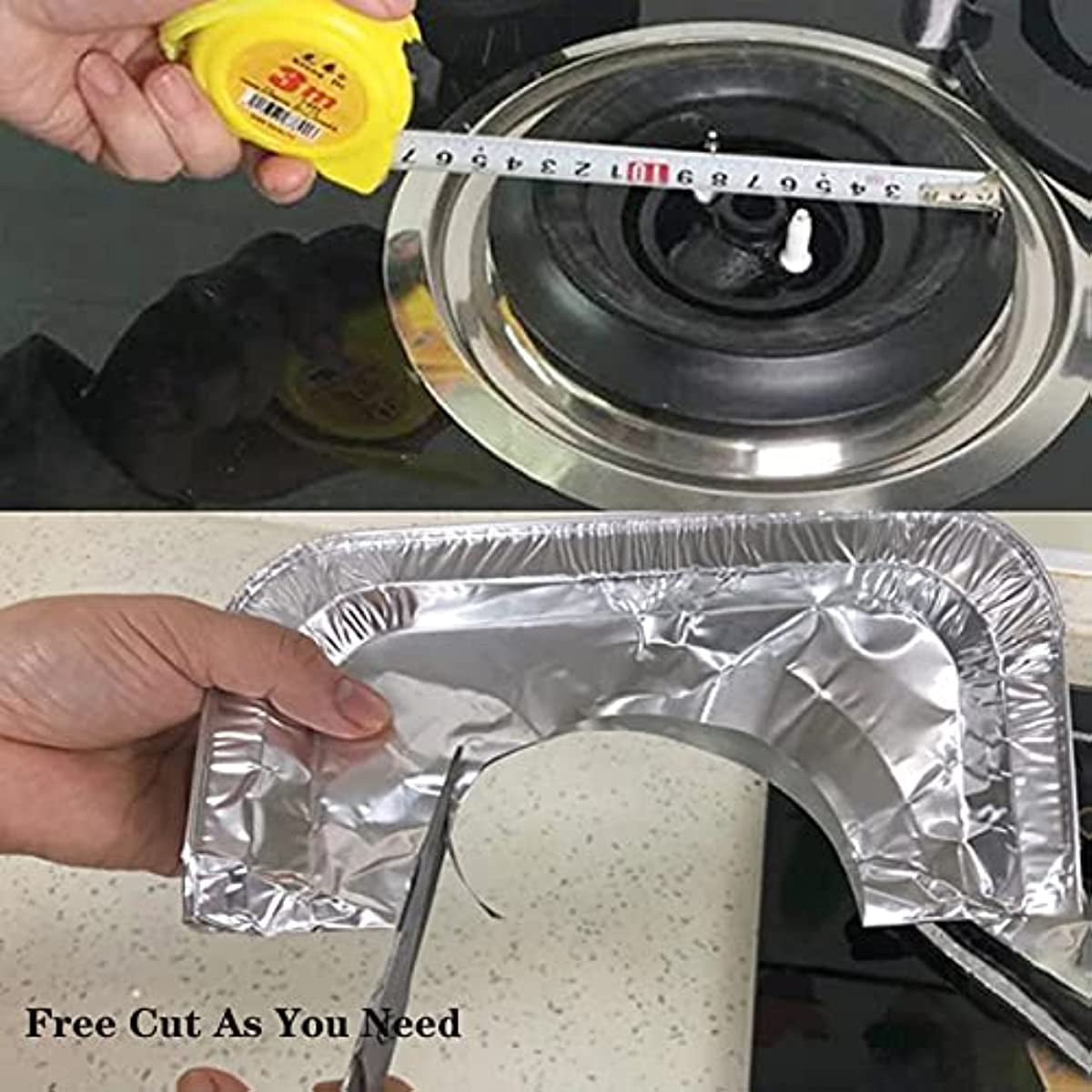 Gas Burner Gasket (200 Packs) 8.5 Inch Disposable Aluminum Foil Square Stove Burner Cover-gas Stove Protection Aluminum Foil Gasket
