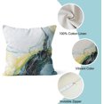 thumbnail image 3 of LAICAIW Marble Pillow Covers 24x24 Inch, Teal and Yellow Marble Texture Modern Decorative Pillow Covers Square Cotton Linen Couch Pillow Cases for Home Decor, Set of 4 (No Insert Included), 3 of 7