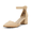 NUDE/NUBUCK, variant on Women Fashion Pump Shoes Ankle Strap Pointed Toe Low Chunky Dress Shoes GOLD/GLITTER Size 6